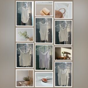 Aritzia & Mango Tank Tops Size Small-Medium Light Colours